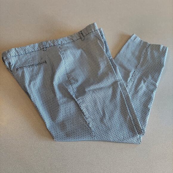 Paraphrase Pants Women's 16W Gray with Blue Black Spot Slacks - Picture 1 of 4